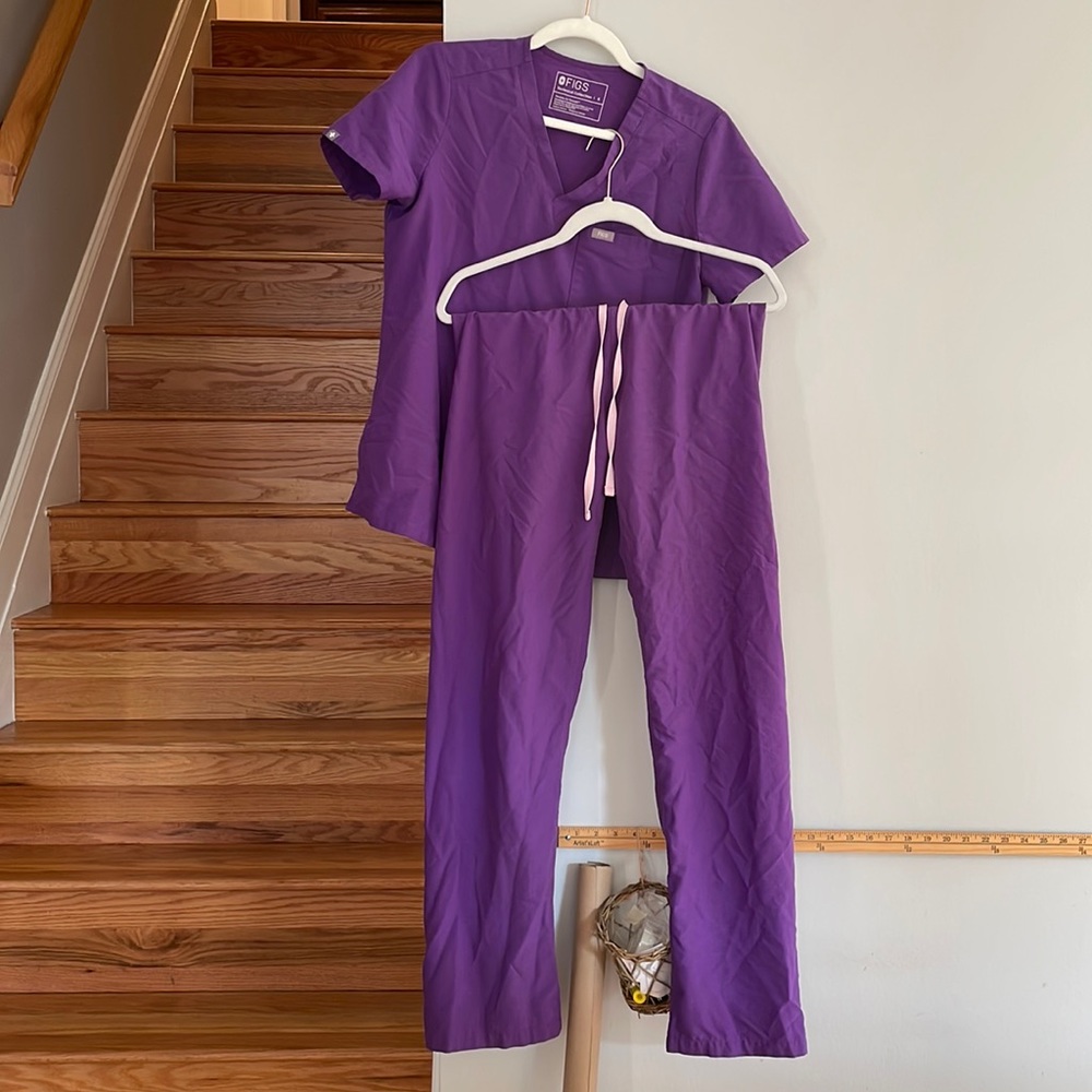 SOLD-Womens Figs Scrub Set purple ultraviolet size s